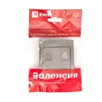 Валенсия лицевая панель розетки RJ-45 1-местная графит