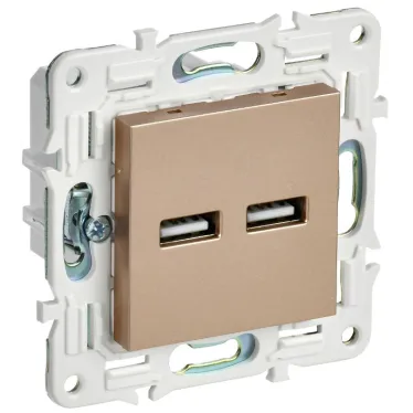 SKANDY Розетка USB A+A 3,1А SK-R15Sa песочный IEK