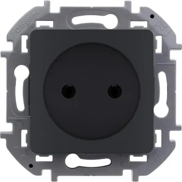Розетка 2К 16 А 250 В~ INSPIRIA антрацит