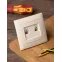 Валенсия розетка компьютерная RJ-45 2-местная кремовая