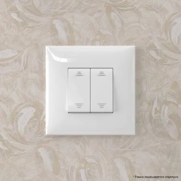 Avanti Переключатель двухклавишный в стену, ''Белое облако''