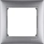 VALENA Рамка 1 пост горизонтальная алюминий