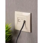 Валенсия розетка телефонная RG-11 1-местная кремовая