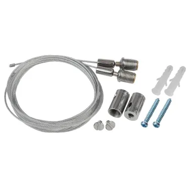 Система подвеса светильников LLED-А-SUSPENSION В комплекте два металлических троса длиной 1м, крепежные элементы.Скоба в комплект не входит.