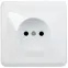 Розетка РС10-2-ВБ одноместная без заземляющего контакта без защитных шторок 10А ВЕГА белый