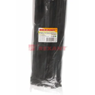 Хомут-стяжка кабельная нейлоновая 700x9,0 мм, черная, упаковка 100 шт, REXANT