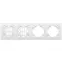 Рамка Минск 4-местная горизонтальная белая