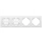 Рамка Минск 4-местная горизонтальная белая