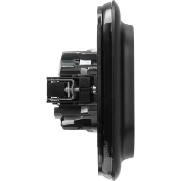 Valena ALLURE Розетка силовая двойная 2х2К+З 16А 250В с лицевой панелью со шторками безвинтовые зажимы антрацит