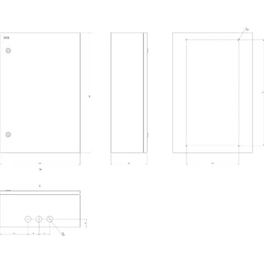 Корпус металлический SIMPLE ЩМПг-07 (600х400х175) IP54 У2 серый