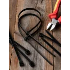 Хомут P6.6 стандартный черный 7.6x350 (100шт) FlexLock PROxima