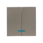 Валенсия лицевая панель выключателя 2-кл. с индикатором 10А кашемир