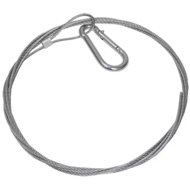 Трос стальной с карабином 5м