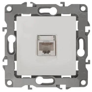 Розетка информационная RJ45, Эра12, белый, 12-3107-01