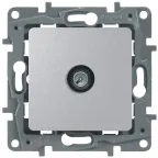 ETIKA Розетка телевизионная TV проходная 15дБ алюминий