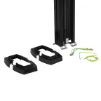 Универсальная колонна алюминиевая с крышкой из алюминия 1 секция, высота 2,77 метра, с возможностью увеличения высоты до 4,05 метра, цвет черный