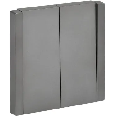 FORTE@PIANO Выключатель 2-клавишный проходной 10А FP507 сталь IEK