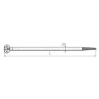 Стяжка нейлоновая КСЗ 8x400 (бел) (100шт)