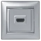 VALENA Рамка 1 пост горизонтальная алюминий