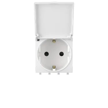Avanti Розетка с крышкой ''Белое облако'', 2P+E, 2 модульная