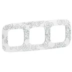 Valena ALLURE Рамка 3 поста Нарцисс хром универсальная