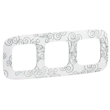 Valena ALLURE Рамка 3 поста Нарцисс хром универсальная