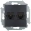 Розетка комбинированная RJ11 + RJ45 Cat.5e UTP (Systimax) цвета графит S15