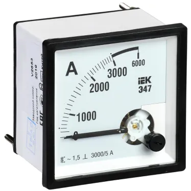 Амперметр 3000/5А 72х72 AC через трансформатор Э47