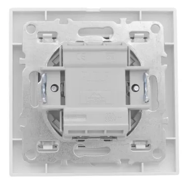 Выключатель Минск 1-клавишный СП с индикатором 10А белый