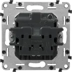 Valena IN MATIC Розетка силовая 2К 16А 250В со шторками безвинтовые зажимы