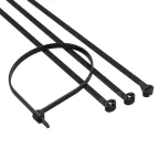 Хомут P6.6 с двойным замком, черный 2,5x100