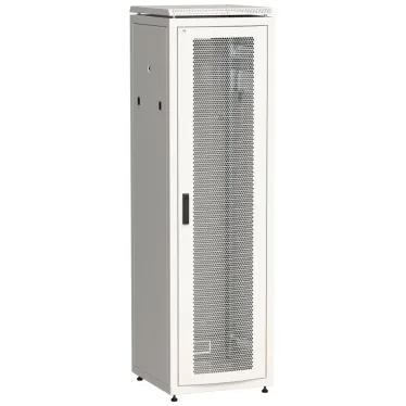 Шкаф сетевой 19дюйм LINEA N 42U 600х600 мм перфорированная передняя дверь серый