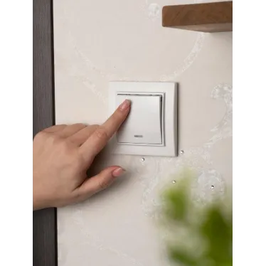 Выключатель Минск 1-клавишный СП с индикатором 10А белый