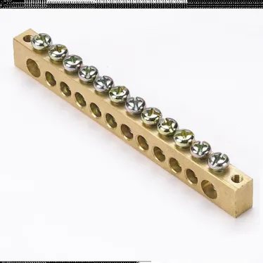 Шина нулевая 8х12мм 125А 12 отверстий крепеж по краям латунь PROxima