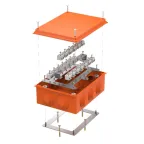 Коробка огнестойкая для о/п 40-0320-FR2.5-40 Е15-Е120 200х150х75 RAL2004 Промрукав (5 шт/уп)