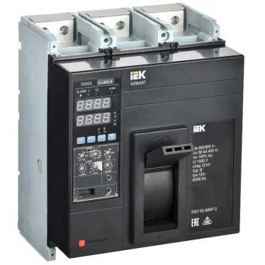 Выключатель автоматический в литом корпусе ARMAT 3P типоразмер N 85кА 800А расцепитель электронный стандартный
