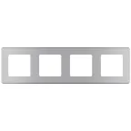 Рамка 4 поста INSPIRIA алюминий