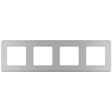 Рамка 4 поста INSPIRIA алюминий