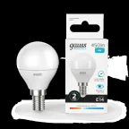 Лампа светодиодная LED 6 Вт 450 лм 4100К шар P45 нейтральный E14 AC 220В Elementary Gauss
