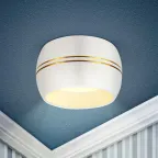 Светильник встраиваемый KL81 WH/GD алюминиевый GX53 белый/хром (40/960)