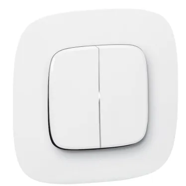 Valena ALLURE Лицевая панель для двухклавишного выключателя Белая