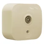 Quteo Радио розетка наружная бежевая