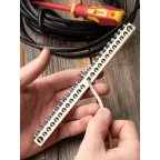 Шина PEN ноль-земля 8х12мм 24 отверстия латунь крепеж по центру PROxima