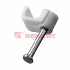 Крепеж кабеля плоский 6х4 мм, белый (50 шт/уп)