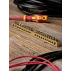 Шина PEN ноль-земля 8х12мм 20 отверстий латунь крепеж по центру PROxima