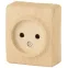 Розетка 2P, 16A-250В, ОУ, Эра Эксперт, сосна, 11-2201-11