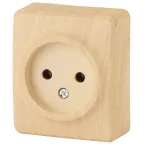 Розетка 2P, 16A-250В, ОУ, Эра Эксперт, сосна, 11-2201-11