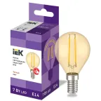 Лампа светодиодная G45 шар золото 7Вт 230В 2700К E14 серия 360° IEK