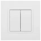 Выключатель двойной, 10АХ-250В, Эра Elegance, белый,14-1104-01
