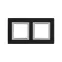 Рамка из алюминия, ''Avanti'', черная, 4 модуля